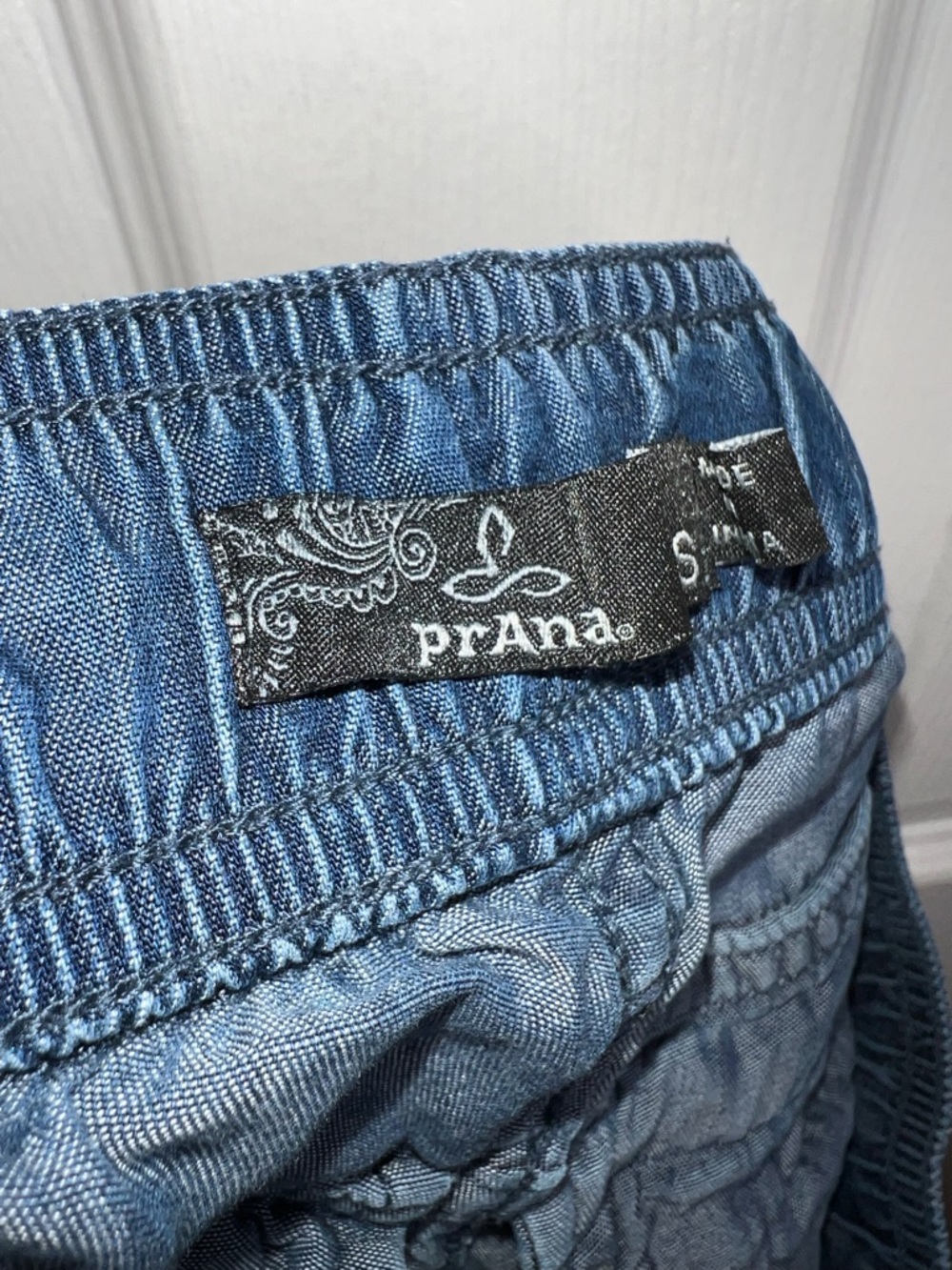 Prana Women’s X Small Aberdeen Crop Joggers Pants XS Blue Lenzing Tencel prAna - Picture 7 of 16